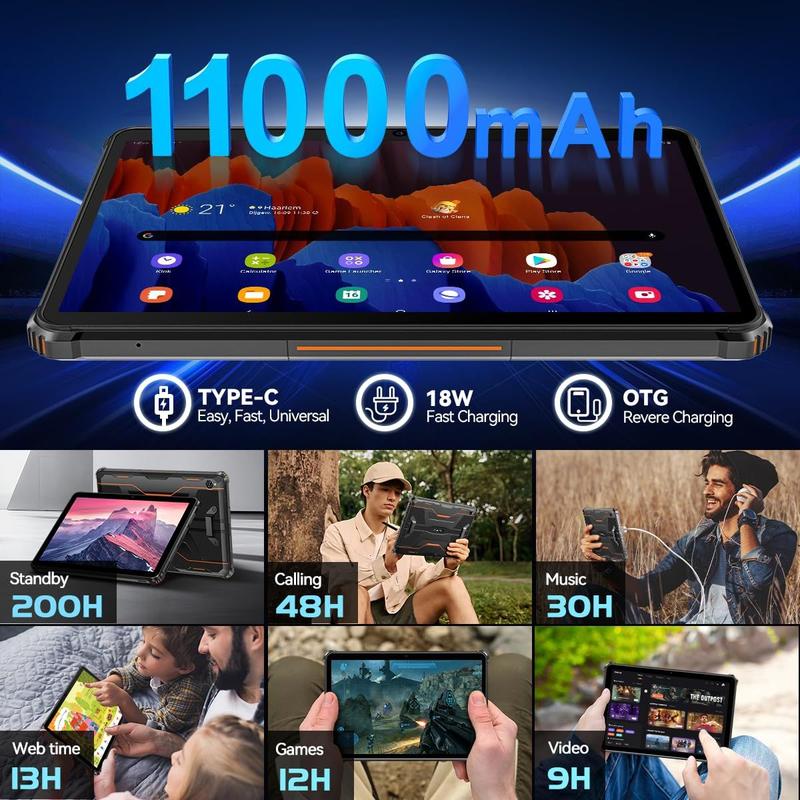 Tablet robusto OUKITEL RT9 10 polegadas 24 GB RAM 256 GB ROM 1 TB